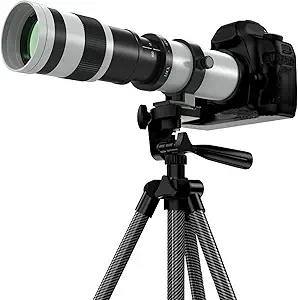 420-800mm Telephoto Lens for Canon - EF Lens for Canon DSLR, Manual Focus MF Zoom Lens for Canon EOS Rebel SL3 SL2 SL1 T8i T7i T7 T6 4000D 1500D 90D 80D 77D 70D 60D 7D 6D 5D 1D DSLR Cameras